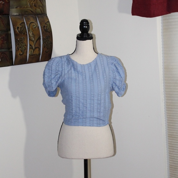 Free People, StarStruck Puff Sleeve Crop Tee - Picture 3 of 12